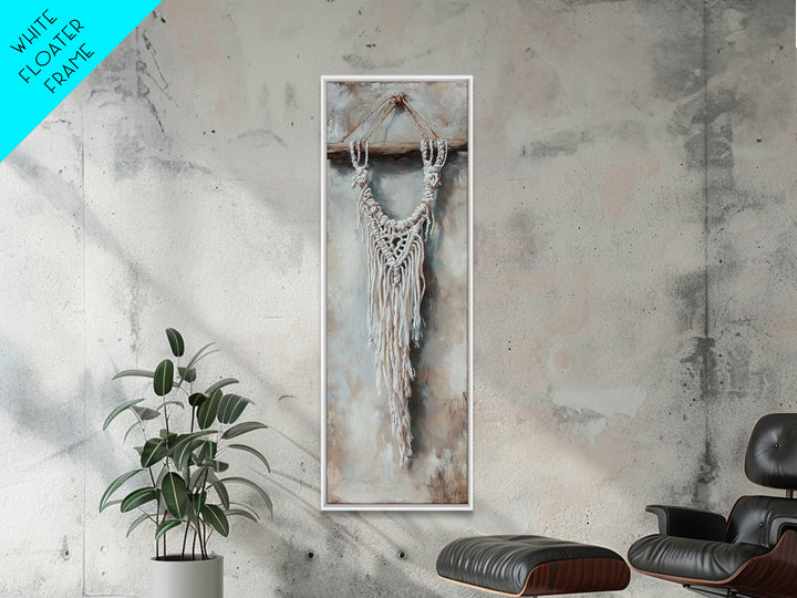 White Macrame Wall Hanging Wall Art, Boho Wall Decor, Neutral Home Decor, Textured Wall Art, Rustic Apartment Decor Gift