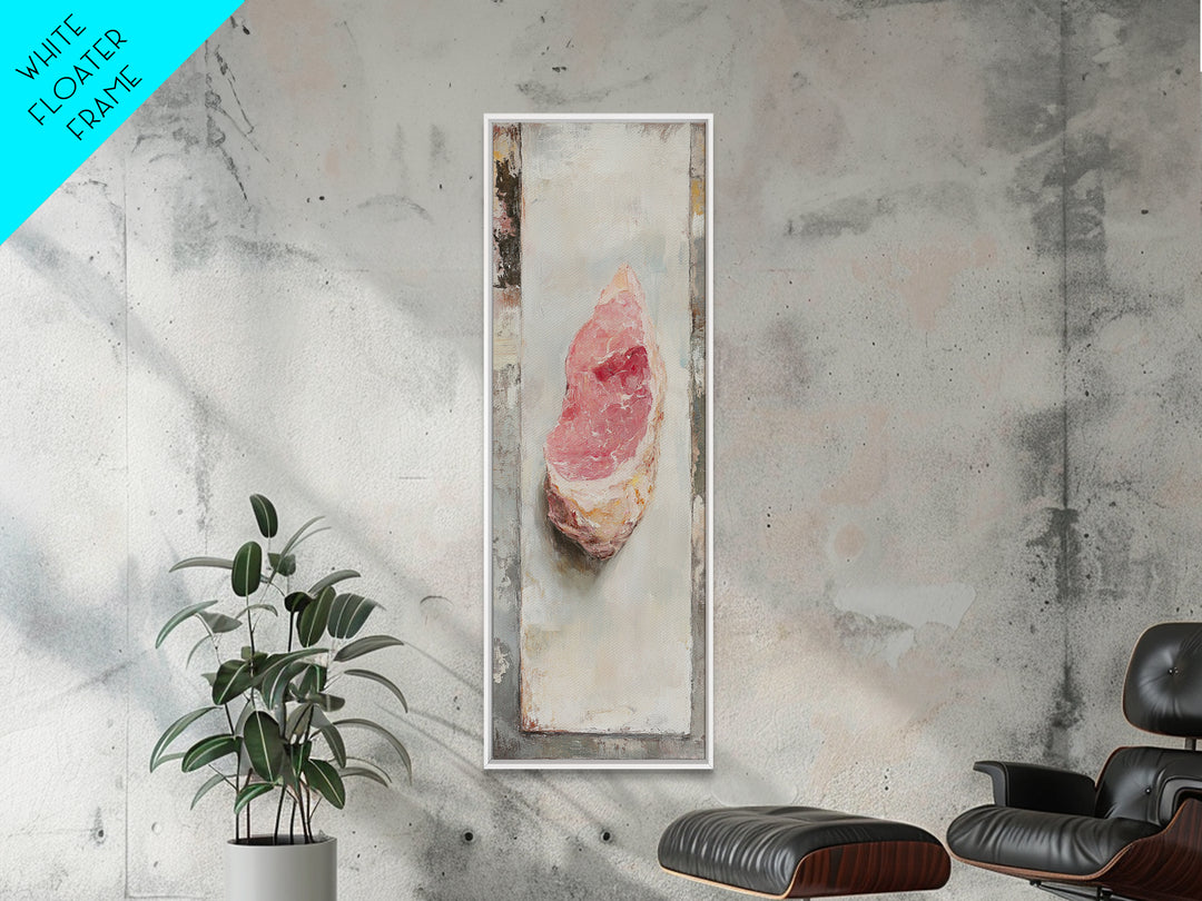 Pink Rose Quartz Crystal Oil Painting Wall Art, Boho Spiritual Home Decor, Celestial Gift For Her, Mystical Canvas Print