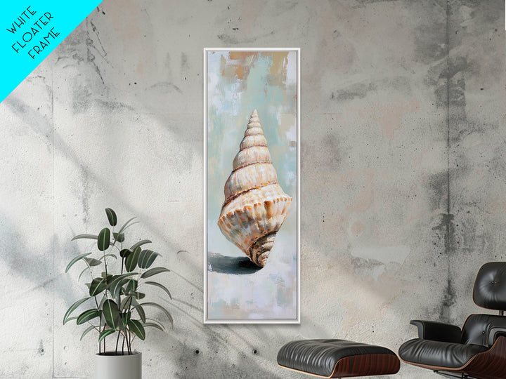 Large Spiral Seashell Canvas Print, Coastal Wall Decor, Beach House Decor, Nautical Ocean Art, Neutral Bathroom Decor, Seaside Art