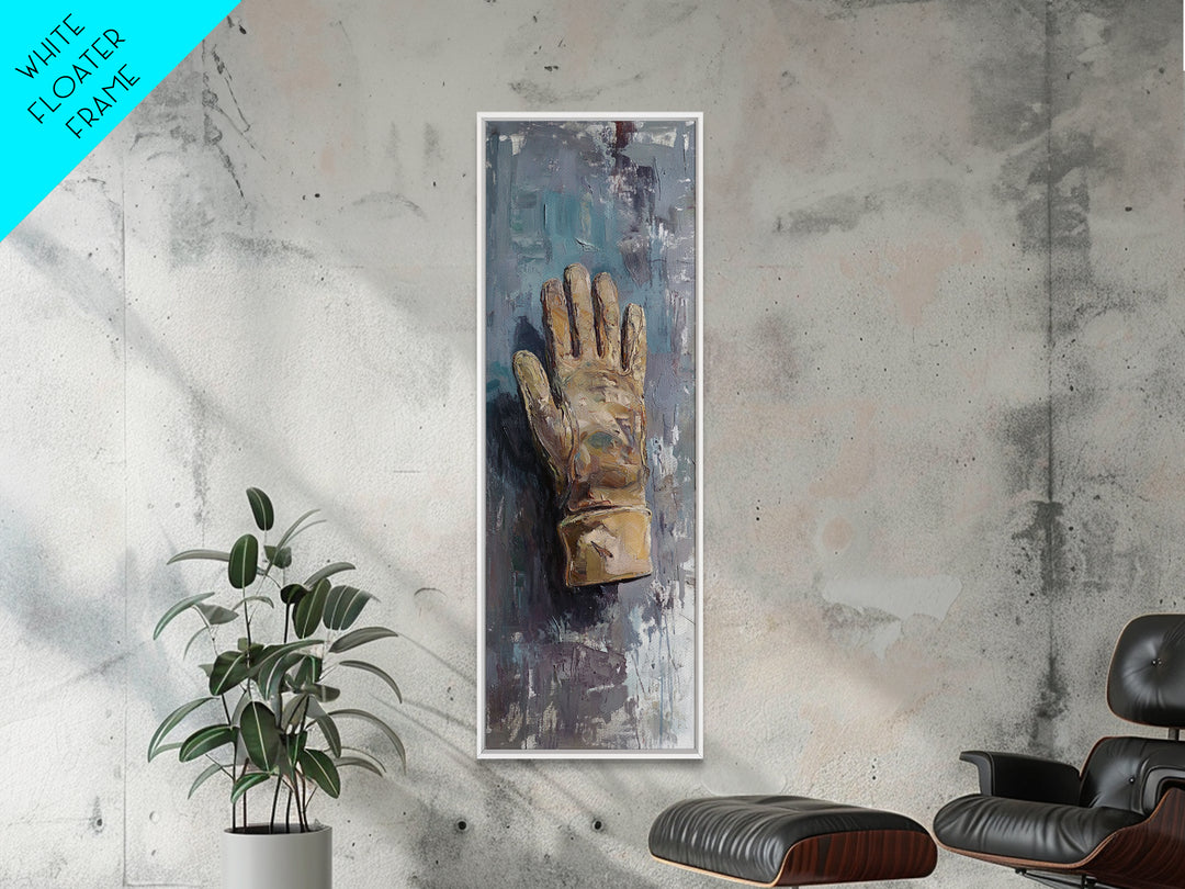 Weathered Work Glove Still Life Canvas Print, Industrial Wall Art, Rustic Garage Decor, Masculine Office Decor, Gift For Him