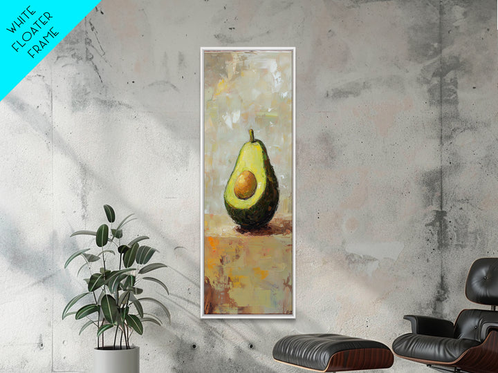 Avocado Half Still Life Canvas Print, Kitchen Wall Art, Foodie Home Decor, Rustic Kitchen Decor, Gift For Food Lover, Dining Room Decor