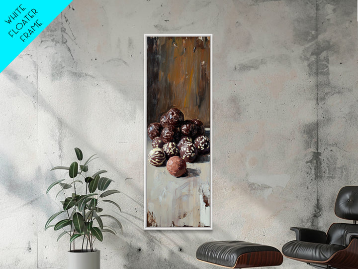 Chocolate Truffle Still Life Wall Art, Moody Kitchen Decor, Food Art Print, Dining Room Canvas Print, Gift For Foodie, Home Decor