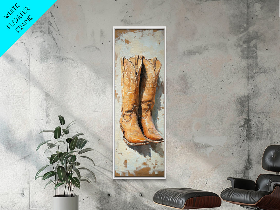 Weathered Cowboy Boots Canvas Print, Western Wall Art, Rustic Ranch Decor, Country Home Decor, Cowgirl Farmhouse Artwork, Gift For Him