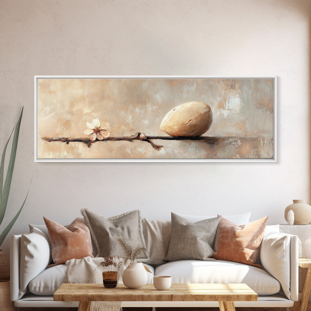 Almond On Branch Still Life Wall Art, Neutral Rustic Kitchen Decor, Minimalist Canvas Wall Art, Farmhouse Home Decor Gift