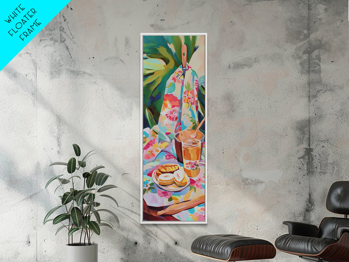 Iced Tea Poolside Snack Still Life Wall Art, Tropical Kitchen Canvas Print, Summer Patio Decor, Colorful Art, Hostess Gift