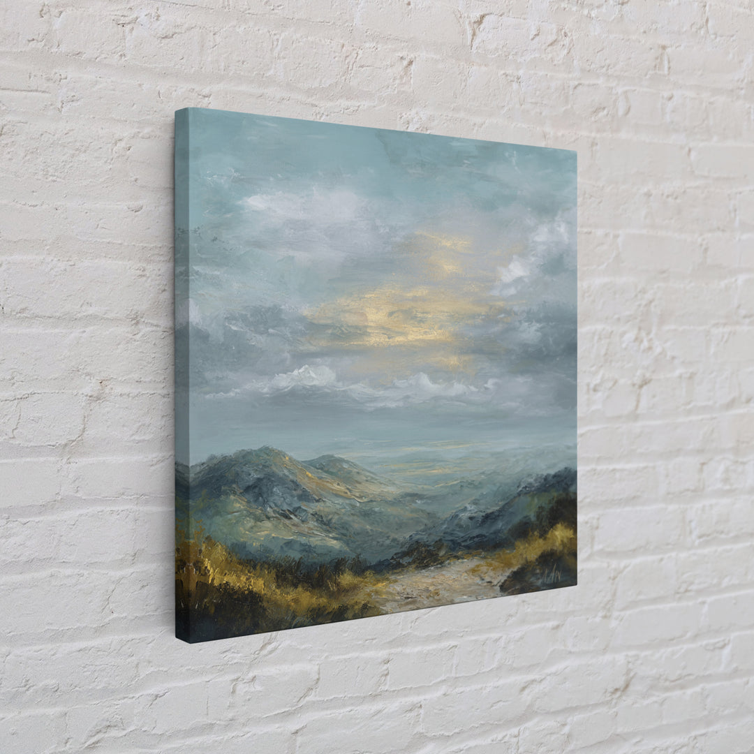 Soft Romantic Landscape Canvas Print, Above Bed Art, Living Room Wall Art, Bedroom Decor, Fine Art, Serenity, Luxury Decor, ABA-1x1-17