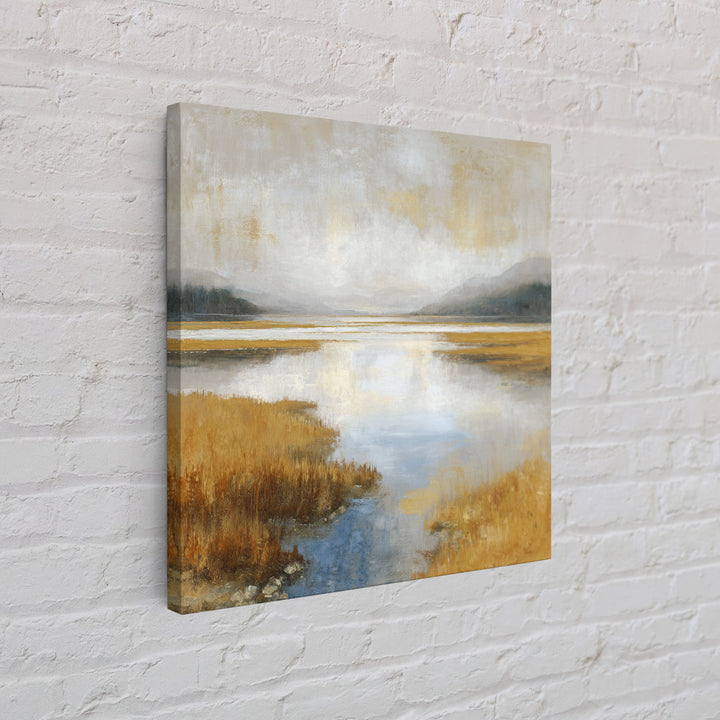 Calming Lake Reflection Canvas Print, Above Bed Art, Boho Wall Art, Bedroom Decor, Fine Art, Serenity, Above Bed Decor, ABA-1x1-35