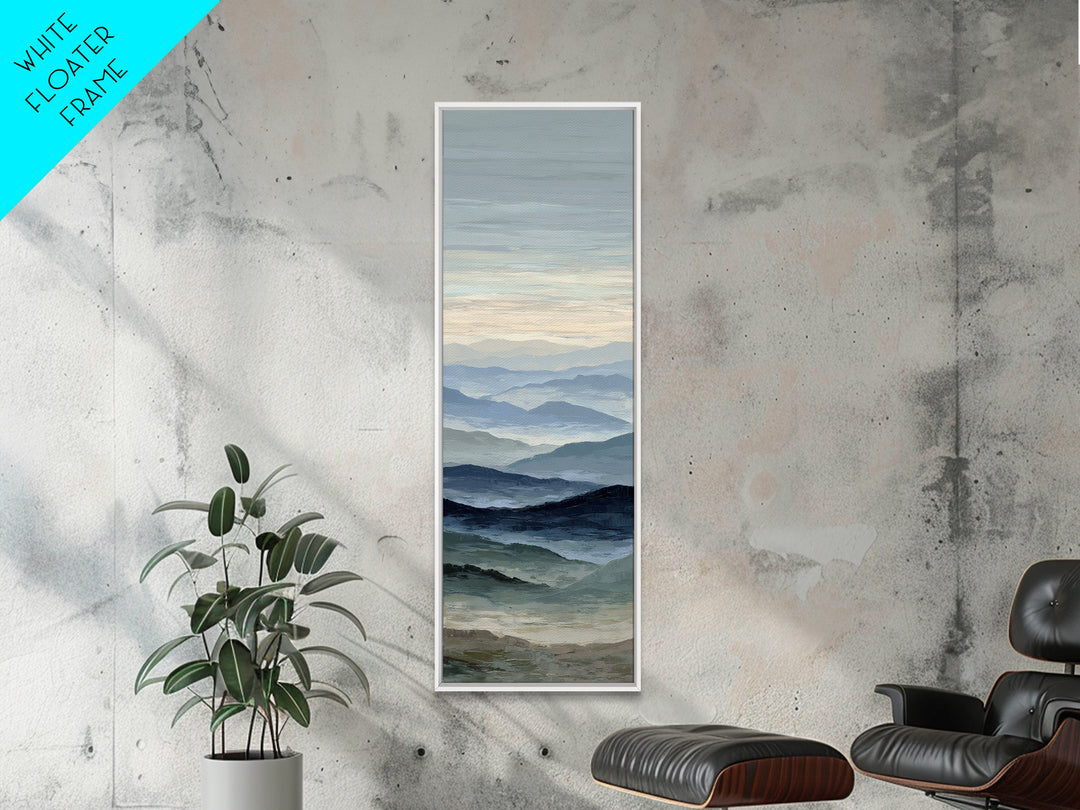 Soft Alpine Horizon Canvas Print, Above Bed Art, Statement Artwork, Bedroom Decor, Fine Art, Serenity, Printable Wall Art, ABA-1x3-12