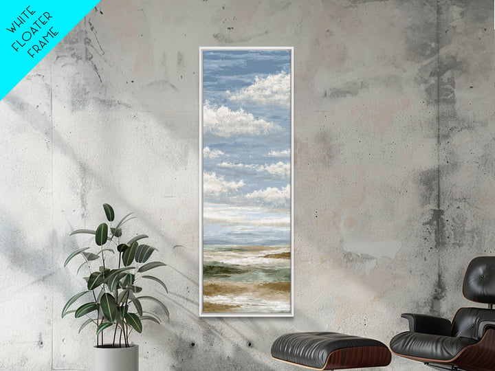 Tranquil Cloudscape with Blush Undertones Canvas Print, Above Bed Art, Room Decor, Bedroom Decor, Fine Art, Serenity, ABA-1x3-17