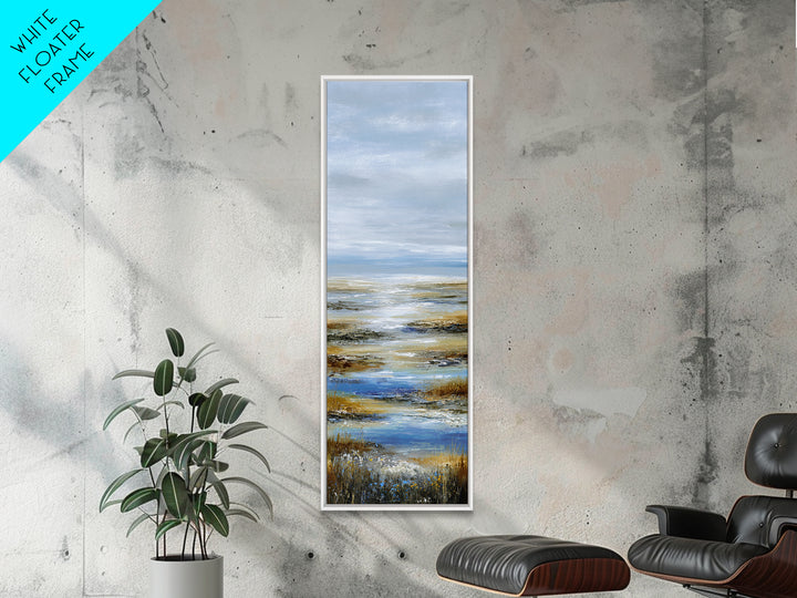 Calming Lake Reflection Canvas Print, Above Bed Art, Digital Art, Bedroom Decor, Fine Art, Serenity, Living Room Decor, ABA-1x3-23