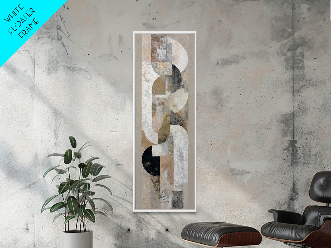 Warm Taupe Abstract Waves Canvas Print, Above Bed Art, Bedroom Decor, Abstract Art, Serenity, Whimsical Decor, ABA-1x3-27