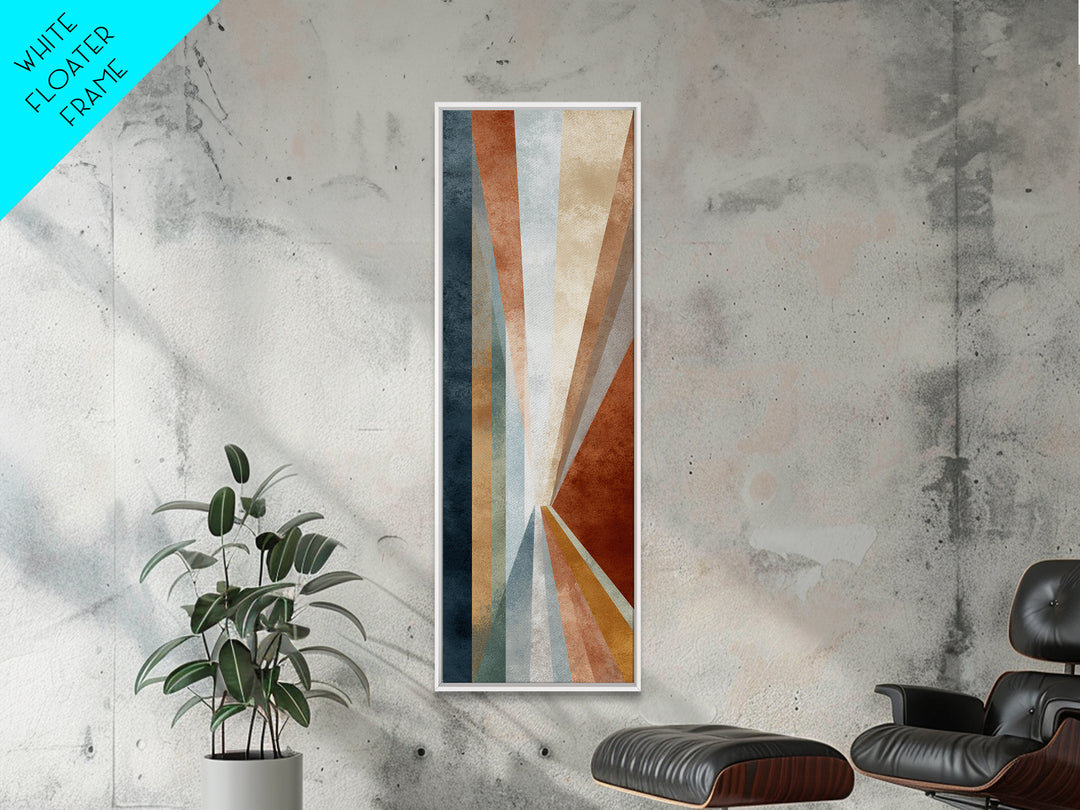 Abstract Sunrise Geometry Canvas Print, Above Bed Art, Textured Painting, Bedroom Decor, Abstract Art, Serenity, Original Art, ABA-1x3-32