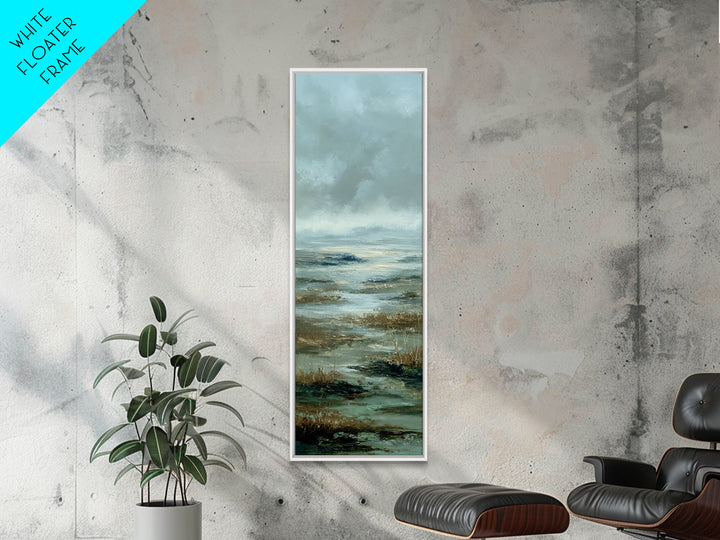 Tranquil Cloudscape with Blush Undertones Canvas Print, Above Bed Art, Horizontal Wall Art, Bedroom Decor, Fine Art, Serenity, ABA-1x3-41