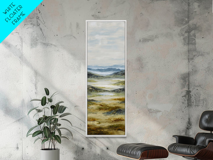 Soft Alpine Horizon Canvas Print, Above Bed Art, Digital Art, Bedroom Decor, Serenity, Living Room Decor, Whimsical Decor, ABA-1x3-60