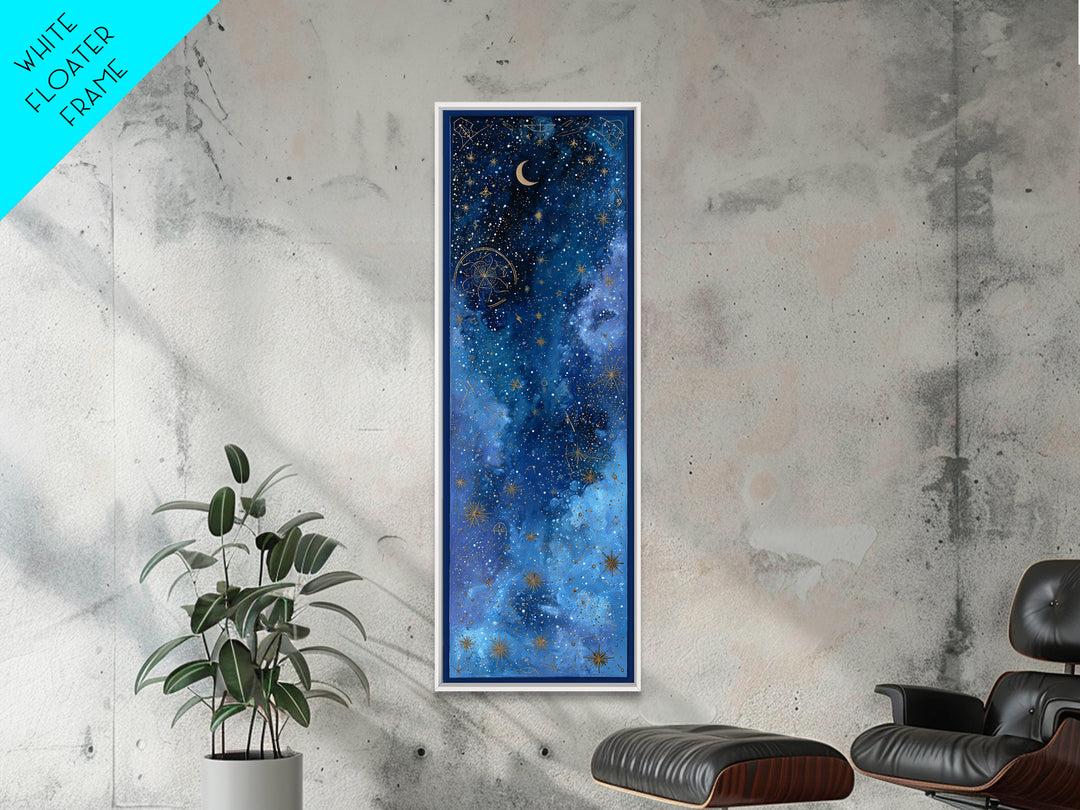 Subtle Celestial Scene Canvas Print, Above Bed Art, Wall Art Prints, Bedroom Decor, Fine Art, Serenity, Boho Wall Art, ABA-1x3-73