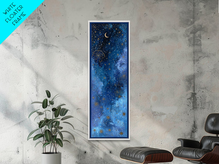 Subtle Celestial Scene Canvas Print, Above Bed Art, Wall Art Prints, Bedroom Decor, Fine Art, Serenity, Boho Wall Art, ABA-1x3-73
