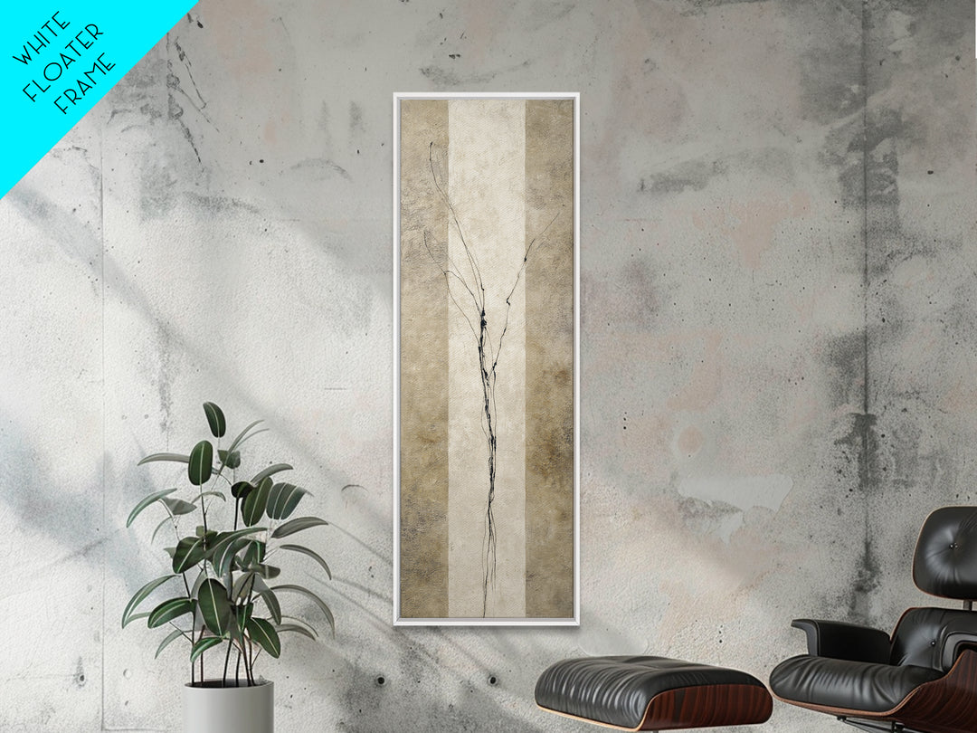 Minimal Two Figure Line Drawing Framed Canvas Print, Above Bed Art, Whimsical Decor, Bedroom Decor, Fine Art, Serenity, ABA-1x3-92