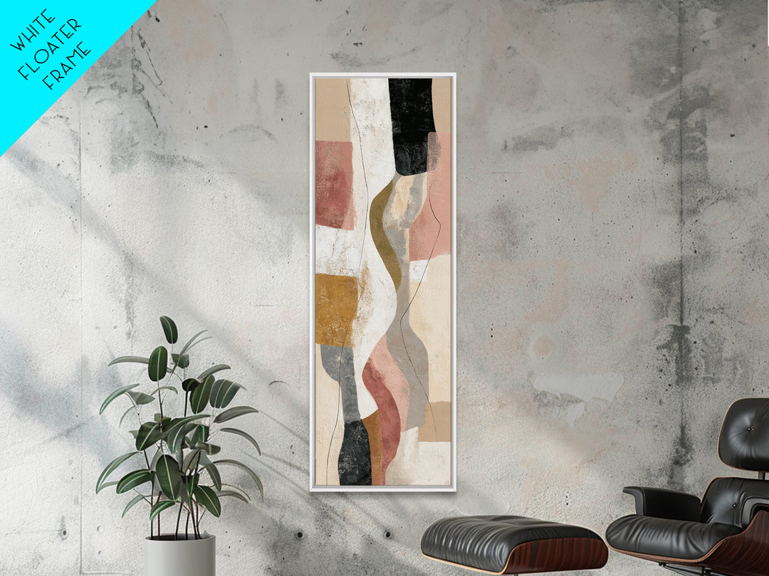 Warm Taupe Abstract Waves Canvas Print, Above Bed Art, Bedroom Wall Art, Bedroom Decor, Abstract Art, Serenity, ABA-1x3-99