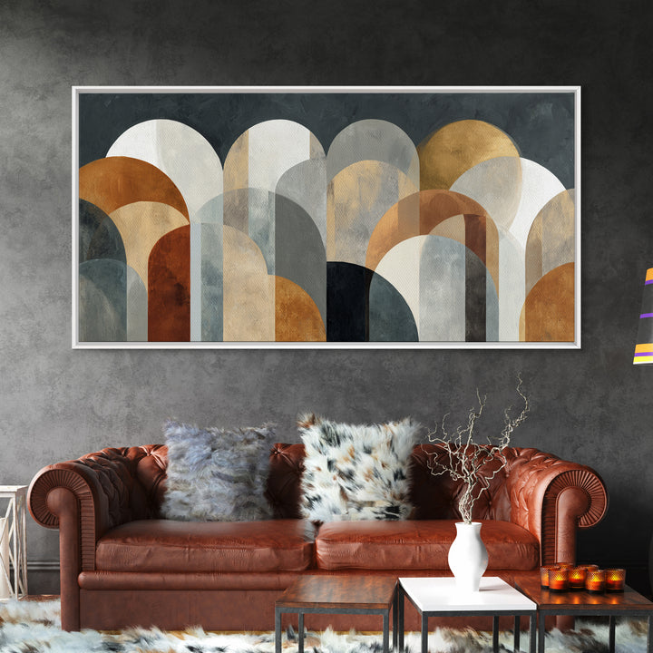 Neutral Abstract Arches Canvas Print, Above Bed Art, Digital Art, Bedroom Decor, Abstract Art, Serenity, Living Room Decor, ABA-2x1-48