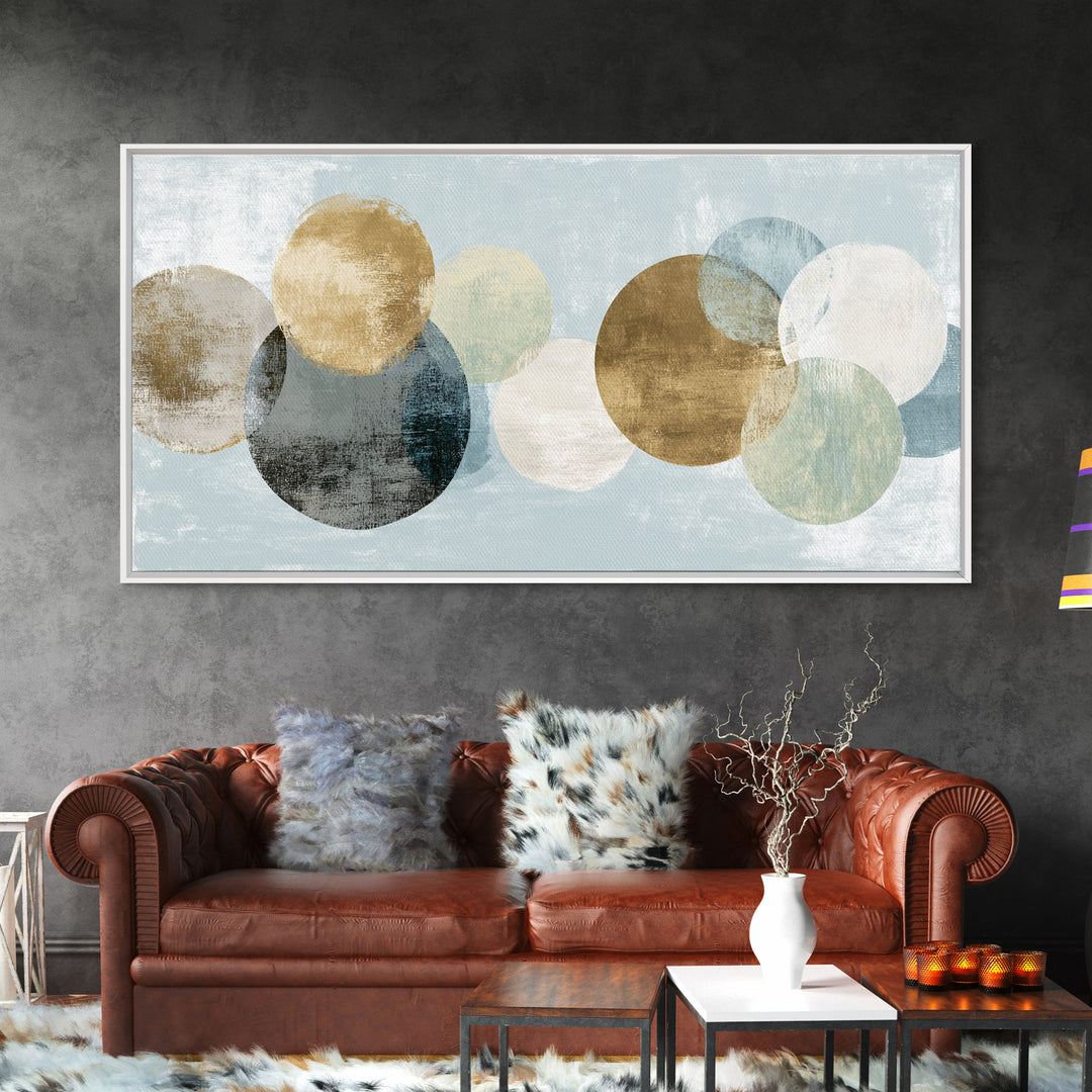 Japandi Ink Shapes Framed Canvas Print, Above Bed Art, Wall Decor, Bedroom Decor, Abstract Art, Serenity, Apartment Decor, ABA-2x1-86