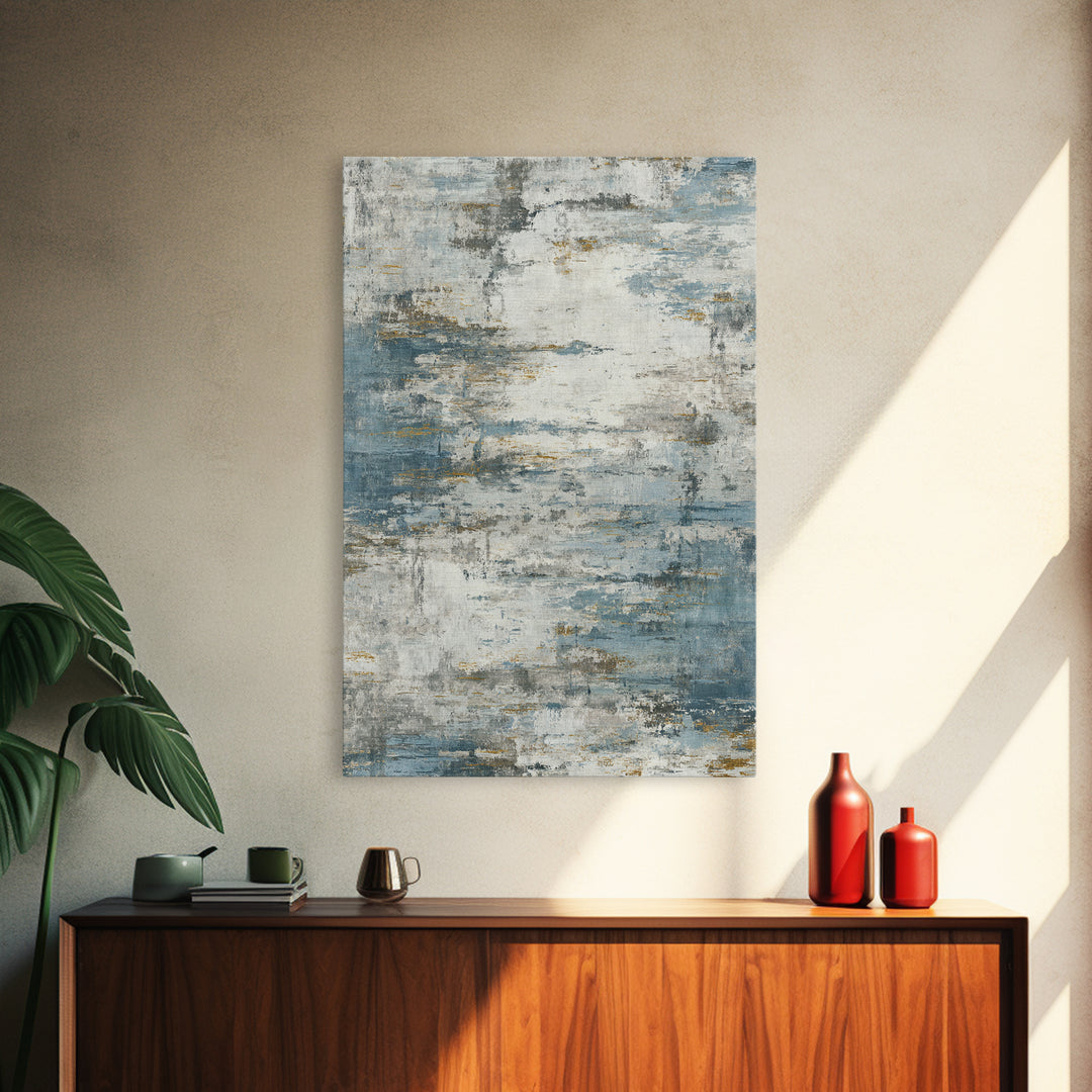 Japandi Ink Shapes Framed Canvas Print, Above Bed Art, Statement Artwork, Bedroom Decor, Fine Art, Serenity, Printable Wall Art, ABA-2x3-2