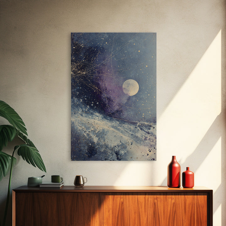 Subtle Celestial Scene Canvas Print, Above Bed Art, Wall Art Prints, Bedroom Decor, Fine Art, Serenity, Boho Wall Art, ABA-2x3-45