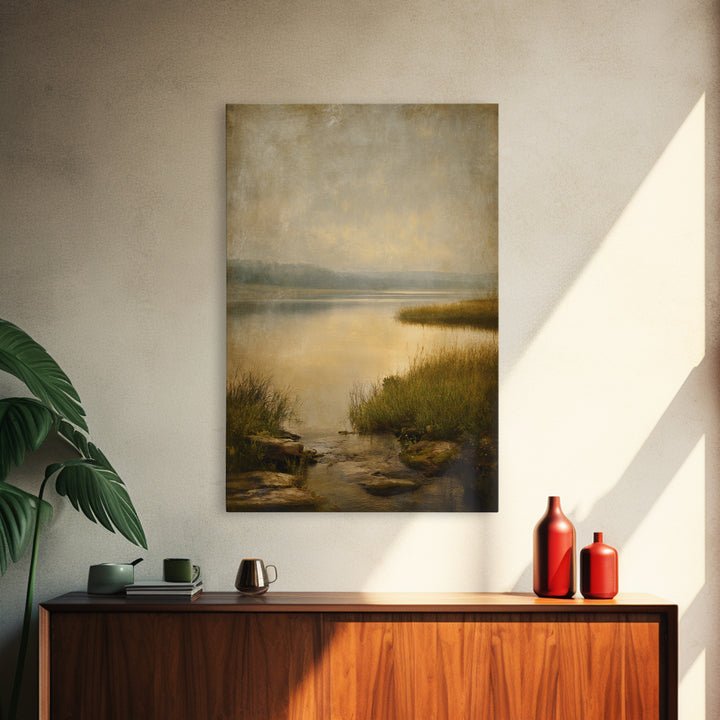 Calming Lake Reflection Canvas Print, Above Bed Art, Wall Art Prints, Bedroom Decor, Fine Art, Serenity, Boho Wall Art, ABA-2x3-67