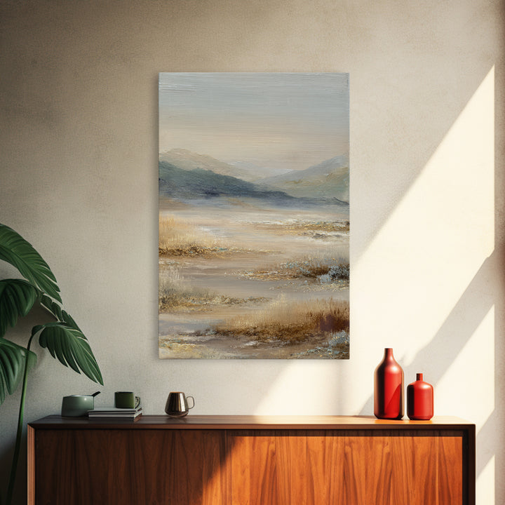 Panoramic Misty Mountain Landscape Canvas Print, Above Bed Art, Apartment Decor, Bedroom Decor, Serenity, Photography Prints, ABA-2x3-81
