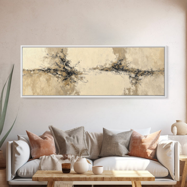 Minimal Two Figure Line Drawing Canvas Print, Above Bed Art, Art Print, Bedroom Decor, Fine Art, Serenity, Dorm Decor, ABA-3x1-48