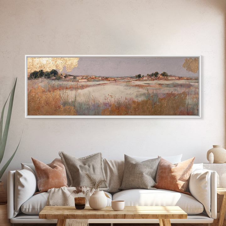 Oversized Lavender Field Framed Canvas Print, Above Bed Art, Wall Art, Bedroom Decor, Fine Art, Serenity, Digital Print, ABA-3x1-59