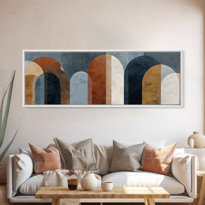 Neutral Abstract Arches Canvas Print, Above Bed Art, Wall Art Prints, Bedroom Decor, Fine Art, Serenity, Boho Wall Art, ABA-3x1-92