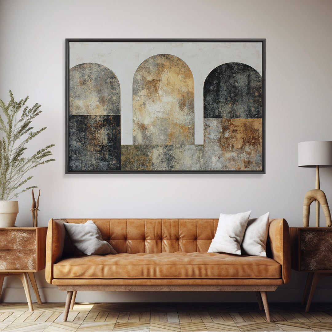 Neutral Abstract Arches Canvas Print, Above Bed Art, Bedroom Wall Decor, Bedroom Decor, Abstract Art, Serenity, ABA-3x2-56