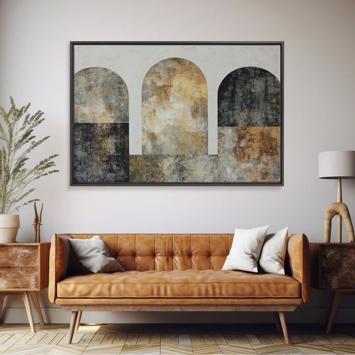 Neutral Abstract Arches Canvas Print, Above Bed Art, Bedroom Wall Decor, Bedroom Decor, Abstract Art, Serenity, ABA-3x2-56