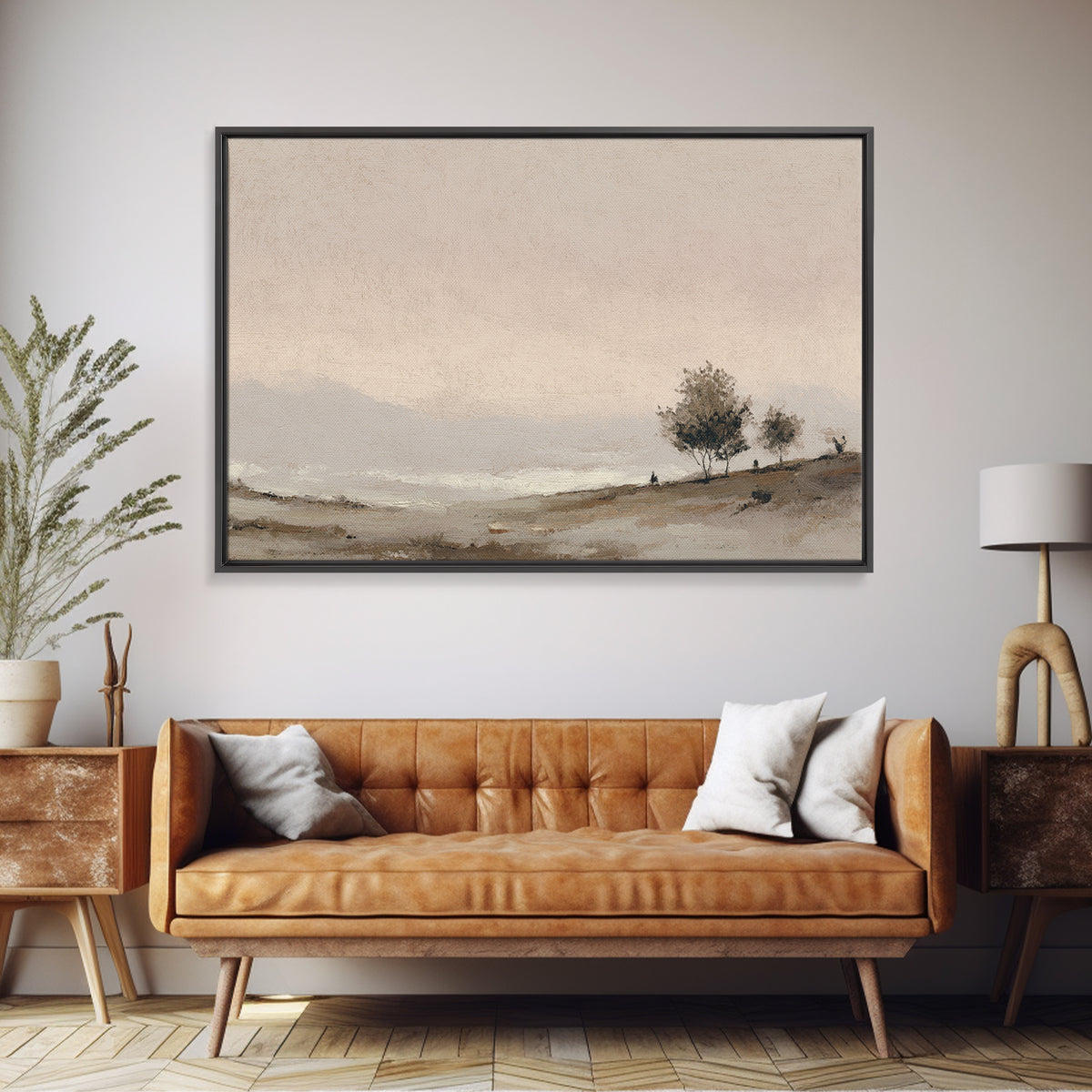 Minimal Two Figure Line Drawing Framed Canvas Print, Above Bed Art, Above Bed Decor, Bedroom Decor, Fine Art, Serenity, ABA-3x2-60