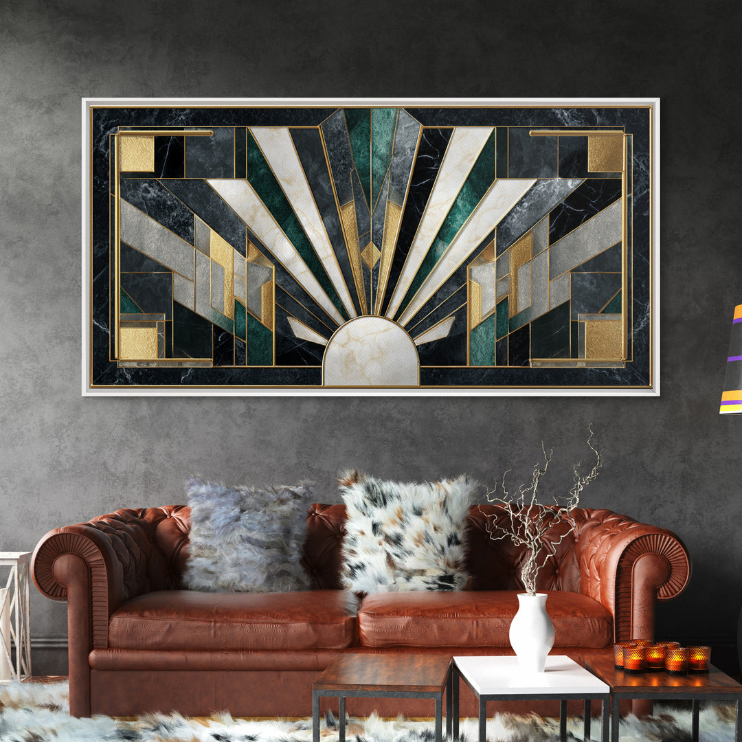 Luxury Cocktail Glass Framed Canvas Print, Art Deco Art, Printable Art, Living Room Decor, Abstract Art, Glamour, Neutral Decor, ADA-2x1-97