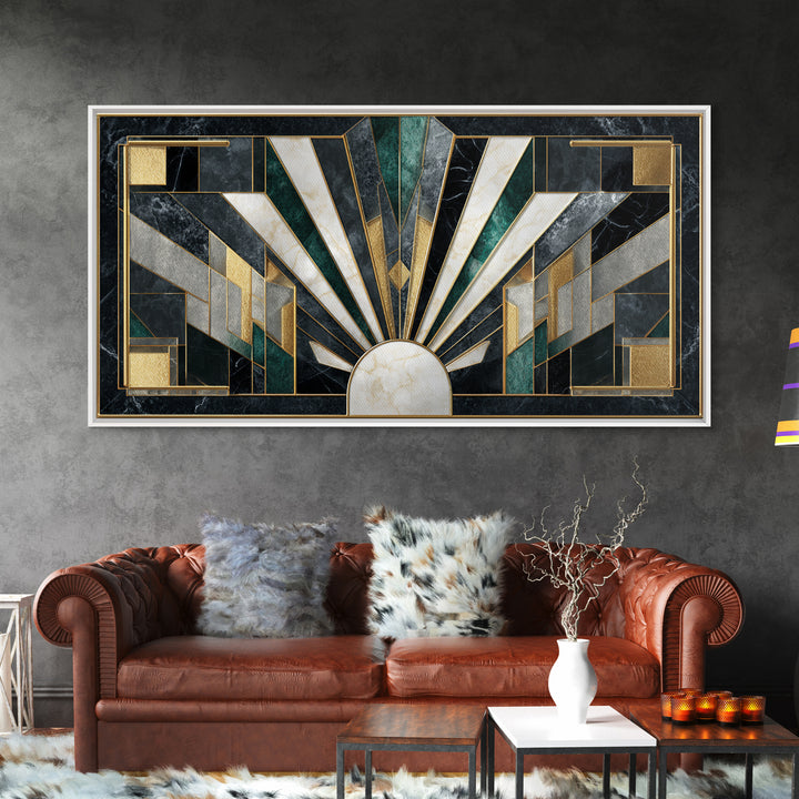 Luxury Cocktail Glass Framed Canvas Print, Art Deco Art, Printable Art, Living Room Decor, Abstract Art, Glamour, Neutral Decor, ADA-2x1-97
