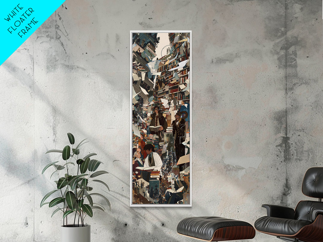 Afrofuturist City Library Wall Art, African American Art Print, Urban Black Culture Art, Modern Office Decor Gift Poster