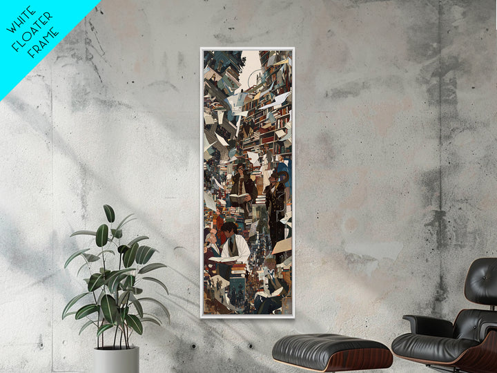 Afrofuturist City Library Wall Art, African American Art Print, Urban Black Culture Art, Modern Office Decor Gift Poster