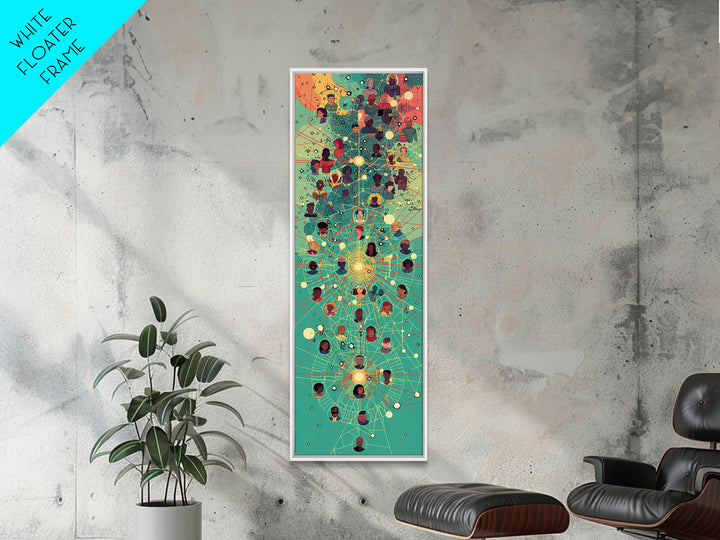 Connected Black Portrait Network Wall Art, African Diaspora Community, Afrocentric Decor, Juneteenth Culture Art Print Gift