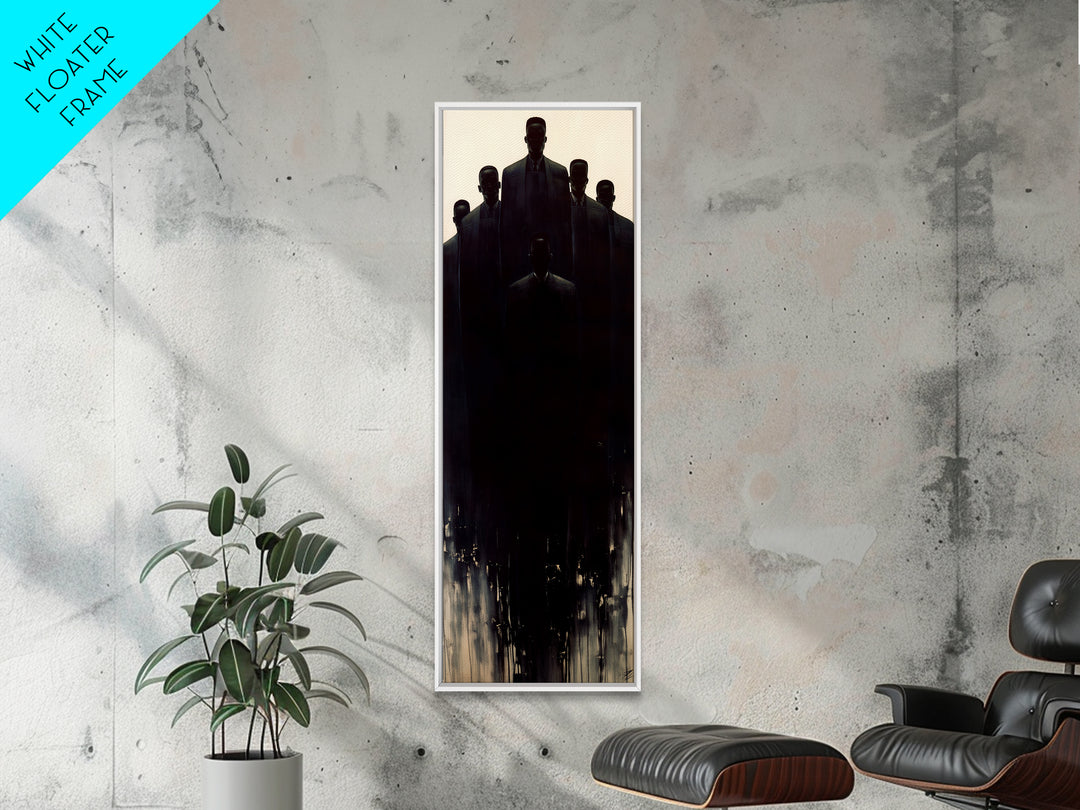Powerful African Men In Dark Suits And Dramatic Light Wall Art, Black Man Portrait, Masculine Modern Office Decor Gift For Him