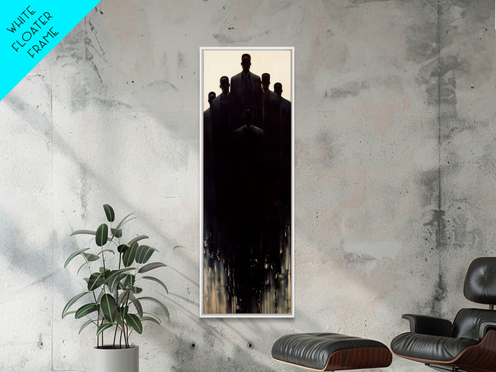 Powerful African Men In Dark Suits And Dramatic Light Wall Art, Black Man Portrait, Masculine Modern Office Decor Gift For Him