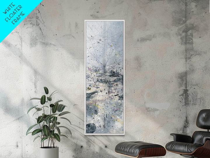 Misty Abstract Urban Winter Canvas Print, Contemporary African Art, Minimalist Grey Wall Decor, Modern Office Statement Art