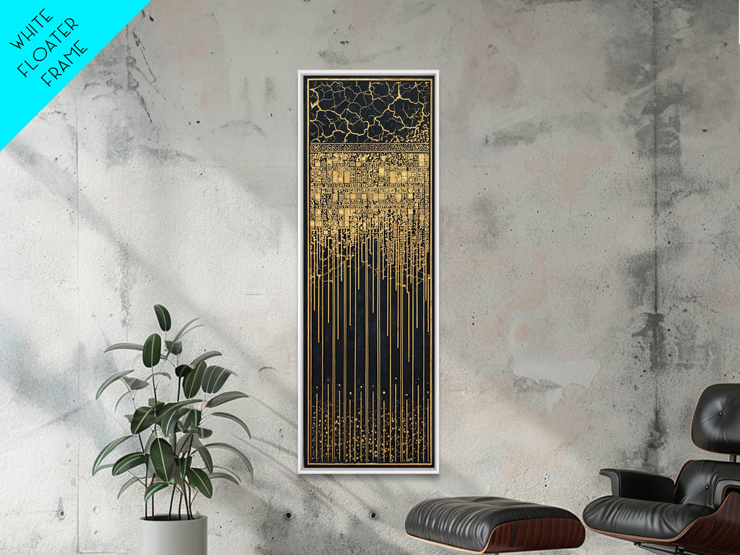 Black And Gold African Patterns Wall Art, Ancient African Art, Abstract Tribal Decor, Luxury Canvas, Cultural Home Decor