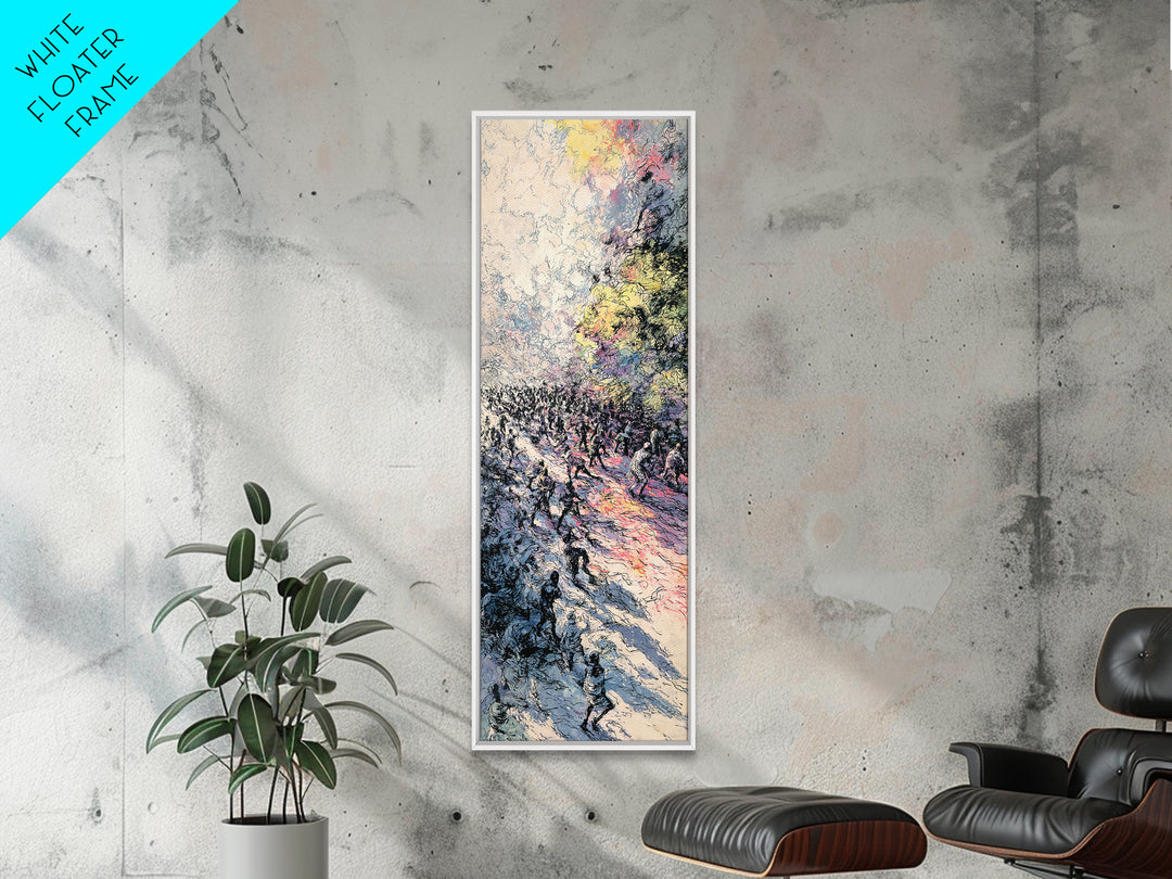 Colorful Migration Path Through African Landscape Wall Art, Abstract Safari Art Print, Vibrant Nature Home Decor Gift Idea
