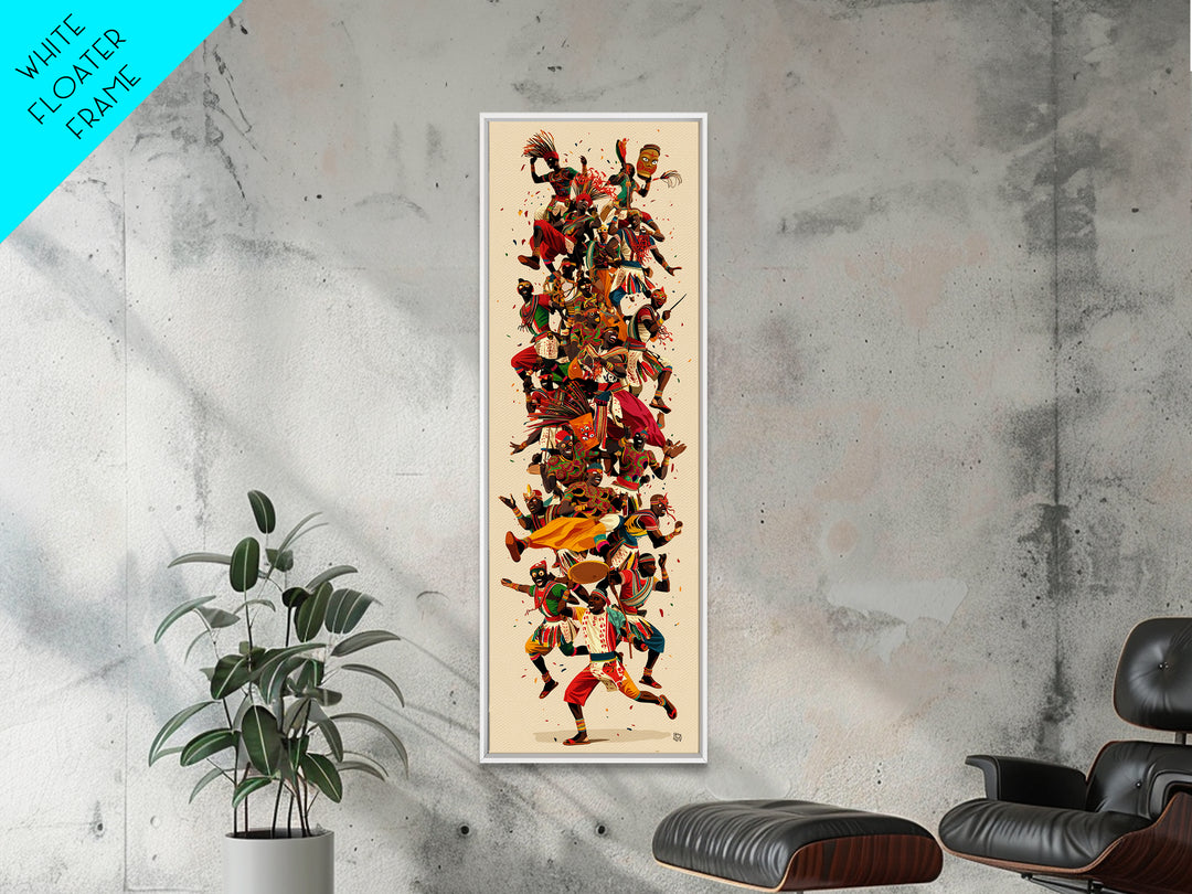 Joyful African Dancers Canvas Print, African Celebration Art, Afrocentric Wall Decor, Cultural Festival, Vibrant Home Decor