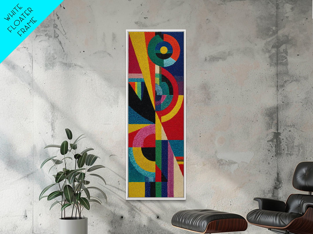 Vibrant Geometric Shapes And Circles Canvas Print, Modern African Abstract Wall Art, Colorful Home Decor, Statement Gift