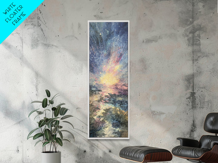 Radiant Ocean Sunrise With Textured Sky And Waves, Canvas Print, Dreamy Wall Art, Nature Scene Art For Living Room Decor Gift