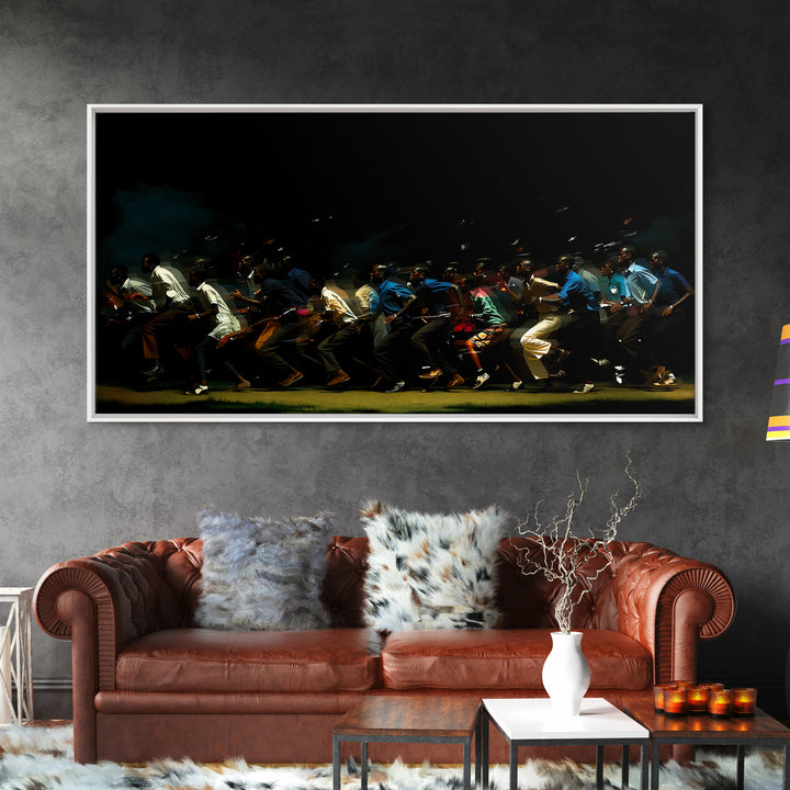 African Dance Celebration Wall Art, Joyful Night Gathering, Black Culture Art, Afrocentric Canvas Print, Home Decor Gift