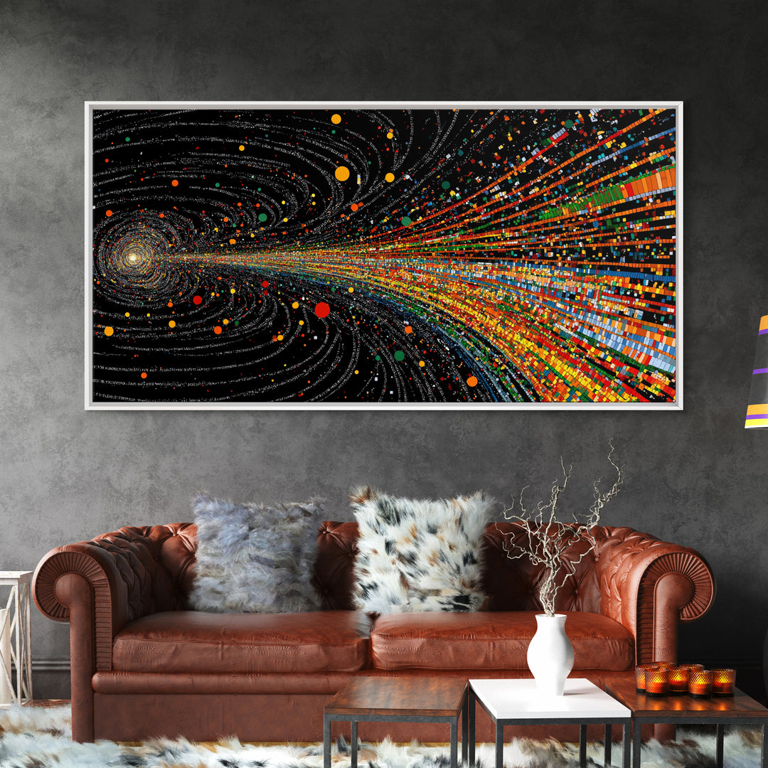 Cosmic African Abstract Vortex Wall Art, Afrofuturism Canvas Print For Modern Office Decor, Digital Art, And Statement Decor