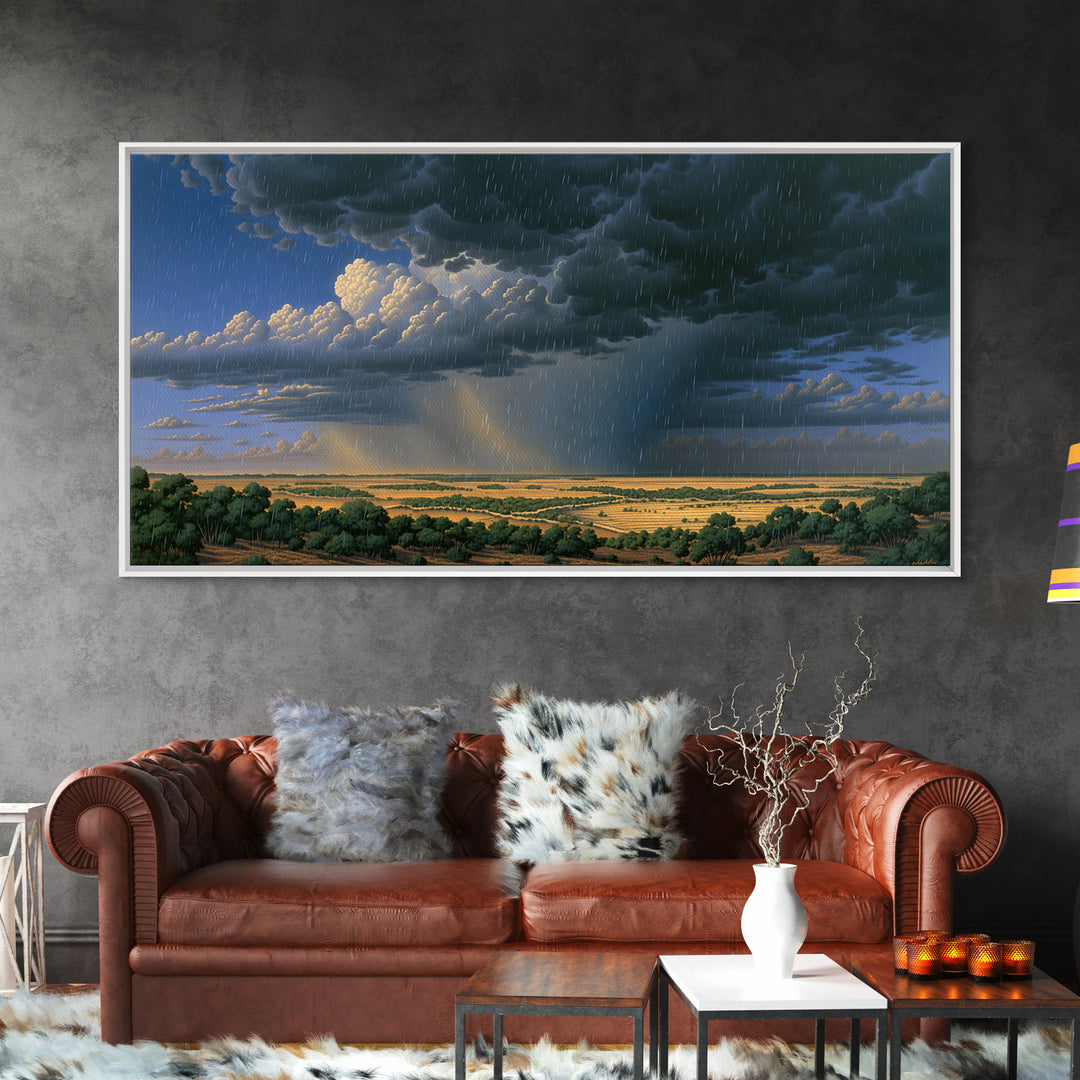 Moody Storm Clouds Above African Plains Wall Art, African Landscape, Safari Decor, Nature Scene Art, Unique Home Decor Gift